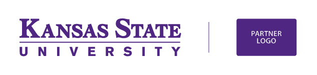 Kansas State University external cobranding wordmark purple on white
