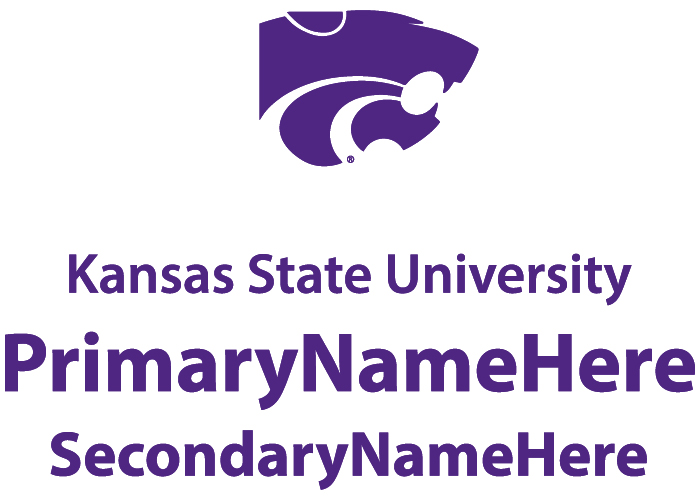 Kansas State University powercat vertical double unit signature