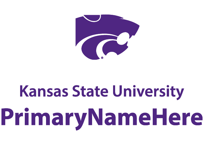 Kansas State University powercat vertical single unit signature