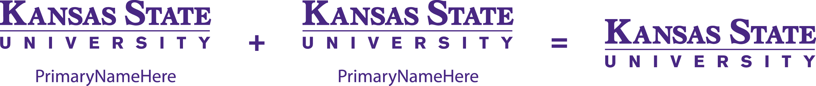 Kansas State University cobranding wordmark for colleges