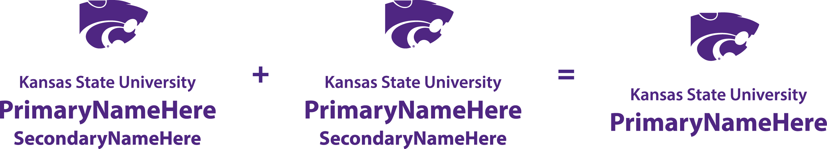 Kansas State University cobranding wordmark for departments or units