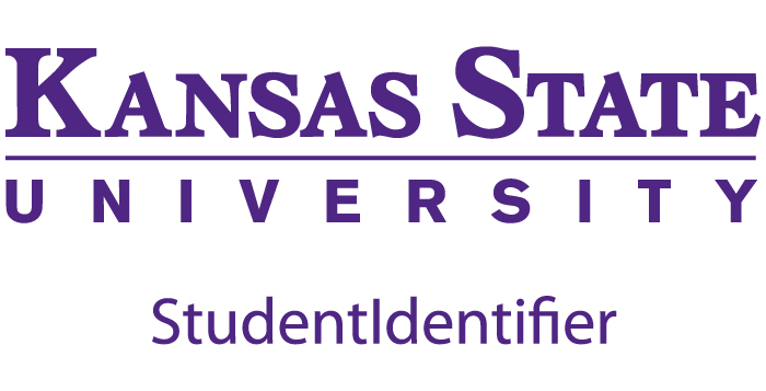 Kansas State University uniform signature vertical