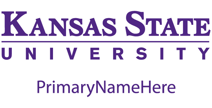 Kansas State University Vertical single unit signature