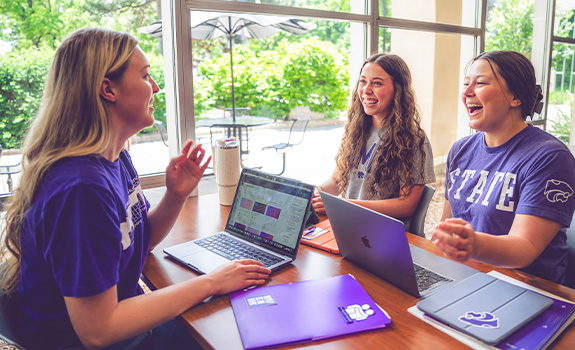 Students working on a group project