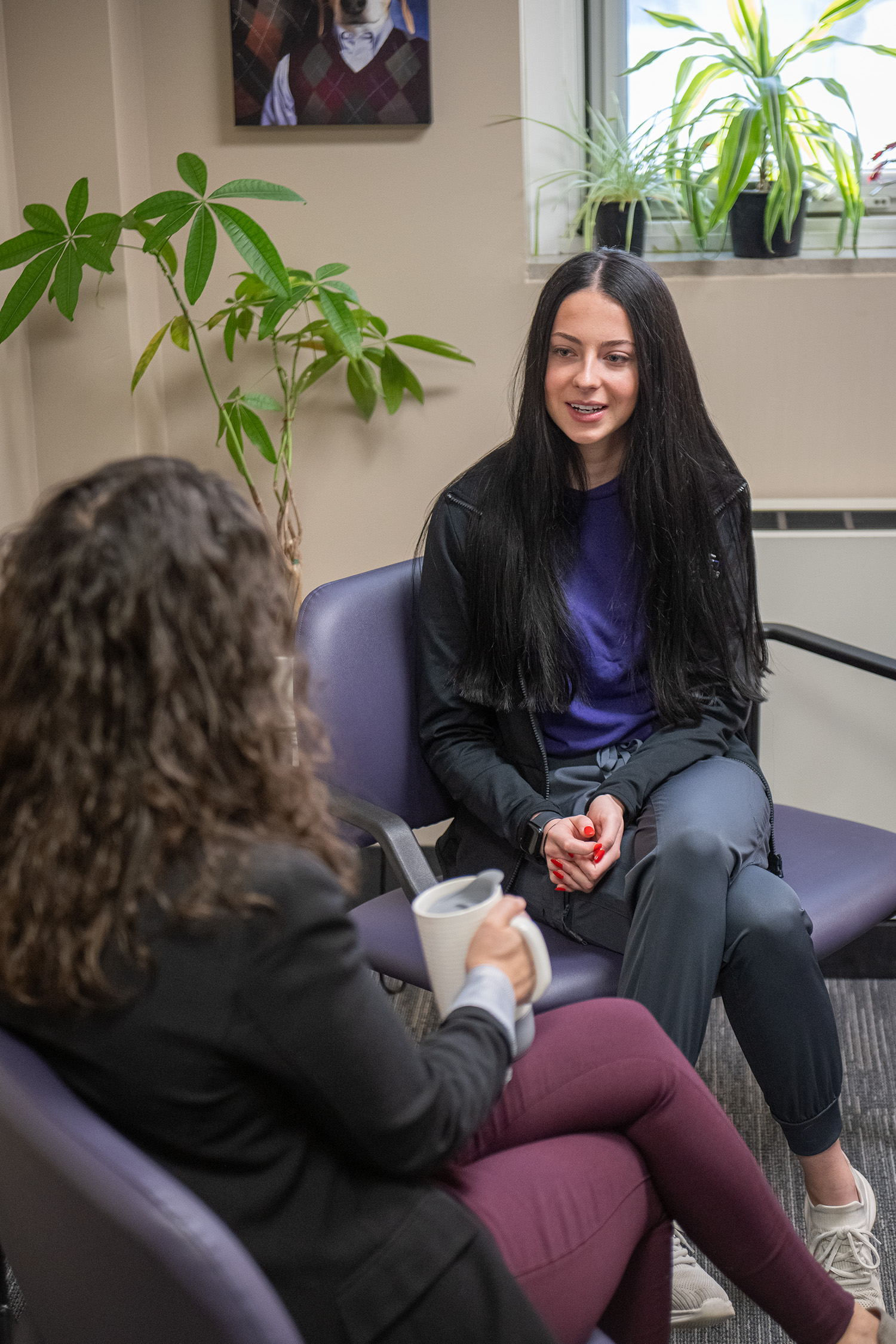 Student meeting with therapist