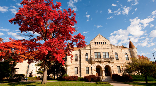 Holton Hall during the fall. 