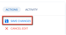 Screenshot/Image from CourseDog of the Save Changes action Screenshot/Image from CourseDog of the Save Changes action