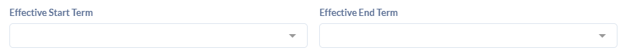 Screenshot of the Effective Term Option Screenshot of the Effective Term Option