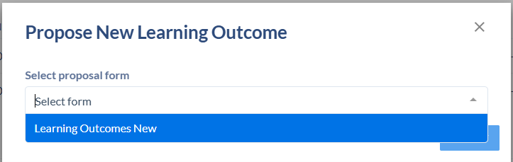 Screenshot of the Proposal New Outcome Option Screenshot of the Proposal New Outcome Option