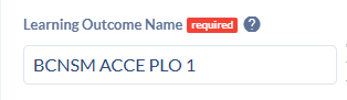 Screenshot of the PLO Name Screenshot of the PLO Name