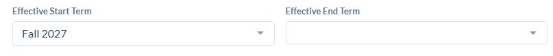 Screenshot of the Effective Term field Screenshot of the Effective Term field