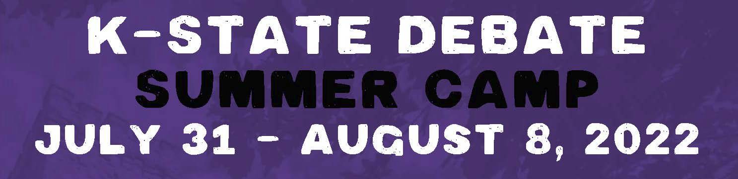 K State Debate Camp Banner