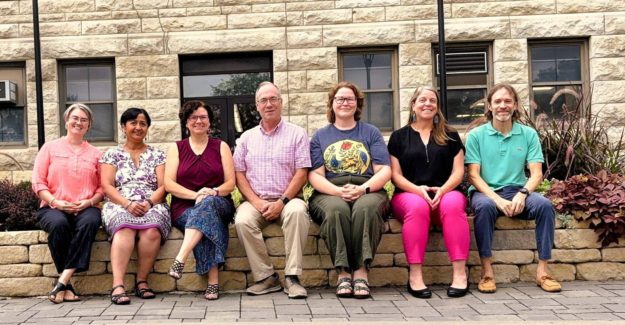 ELP instructors and staff outside of Leasure Hall