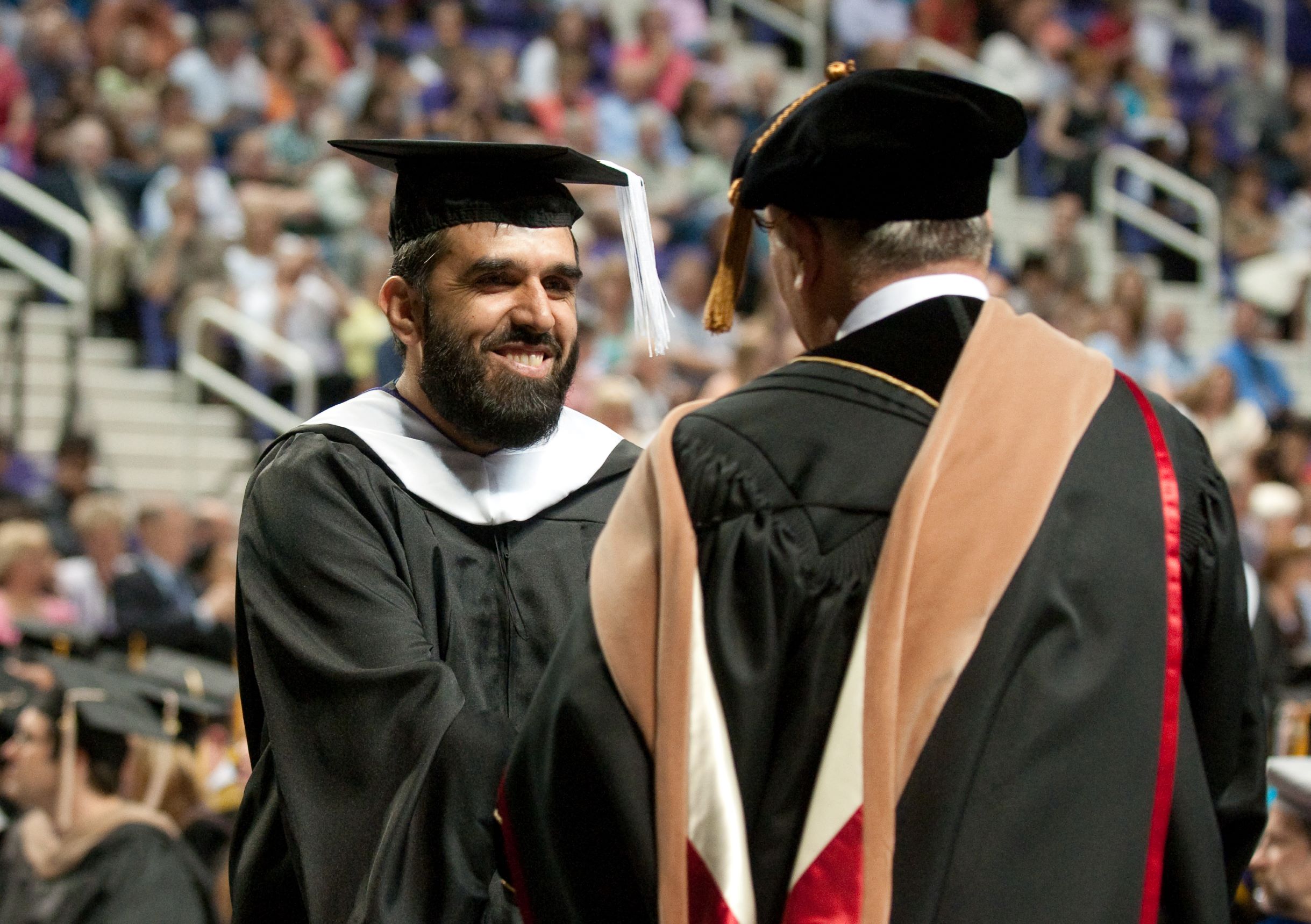 A student at graduation