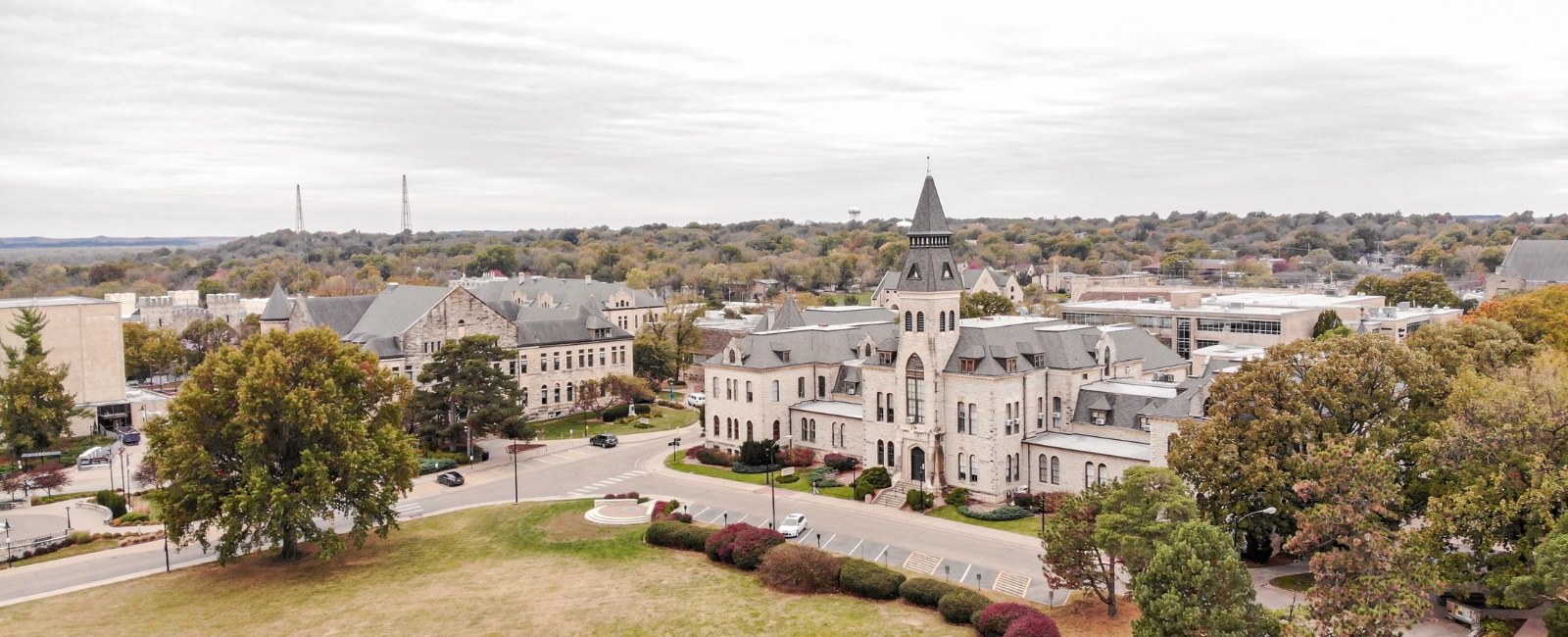 Aerial of campus.