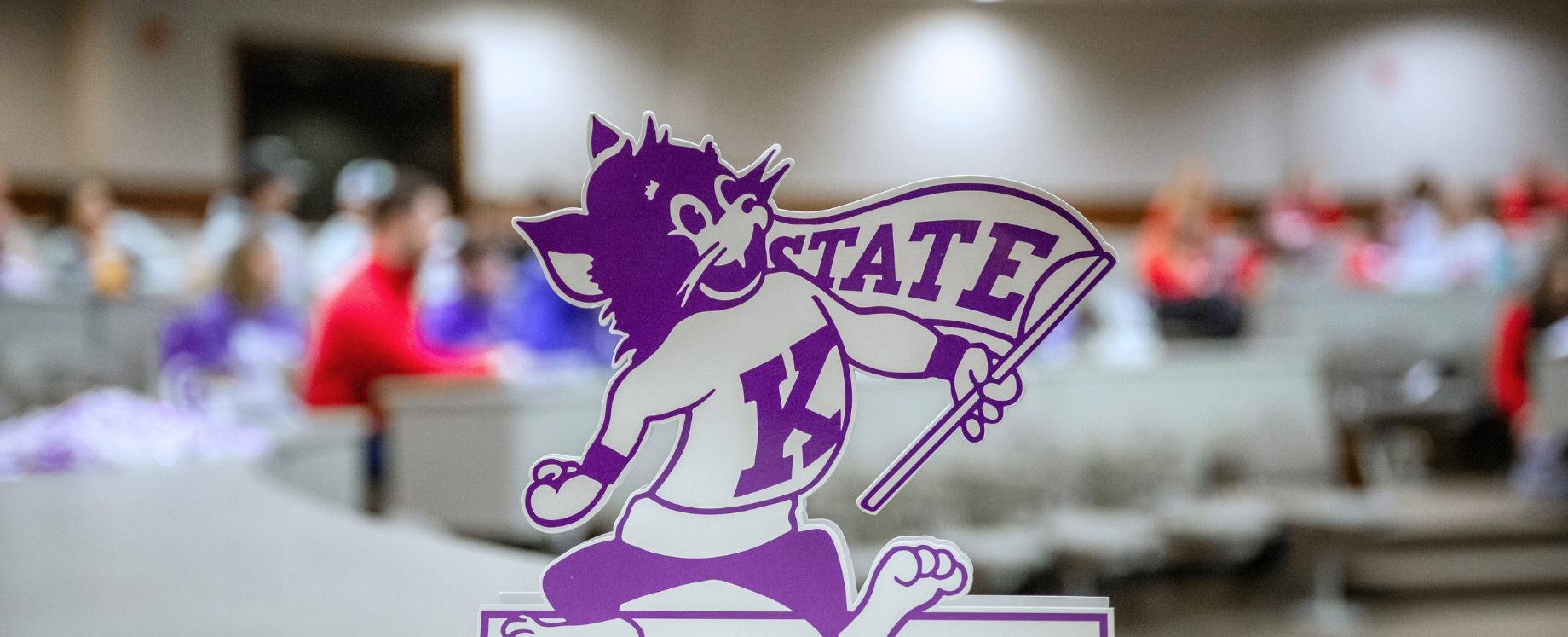 A close up image of the Kansas State University wildcat