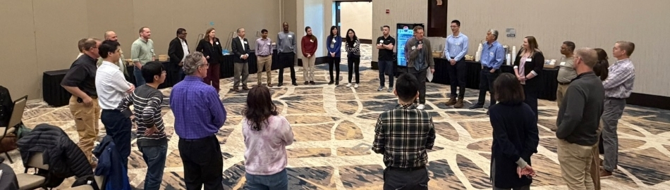 the entire group of CoSearch participants gathers in a large circle