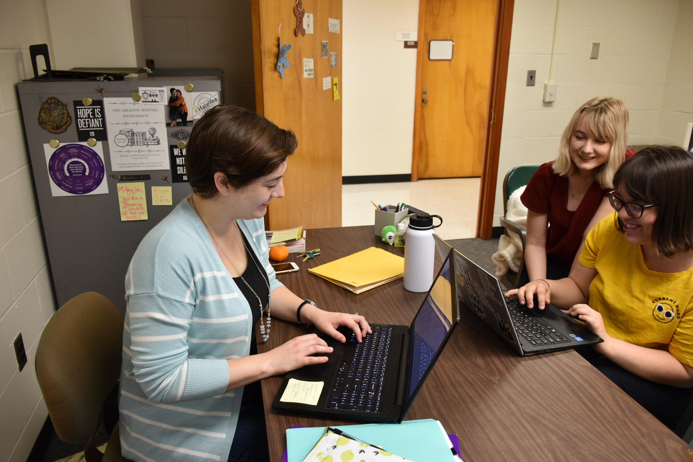 Graduate Teaching Assistants in offices 