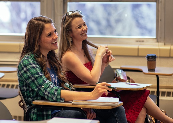 Graduate students in class