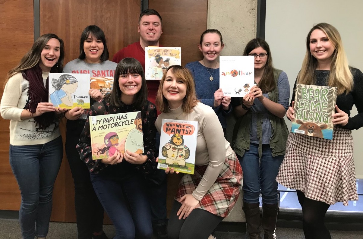 children's literature students at 2019 Mock Caldecott