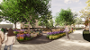 Artist rendering of the Coffman Commons Patio.