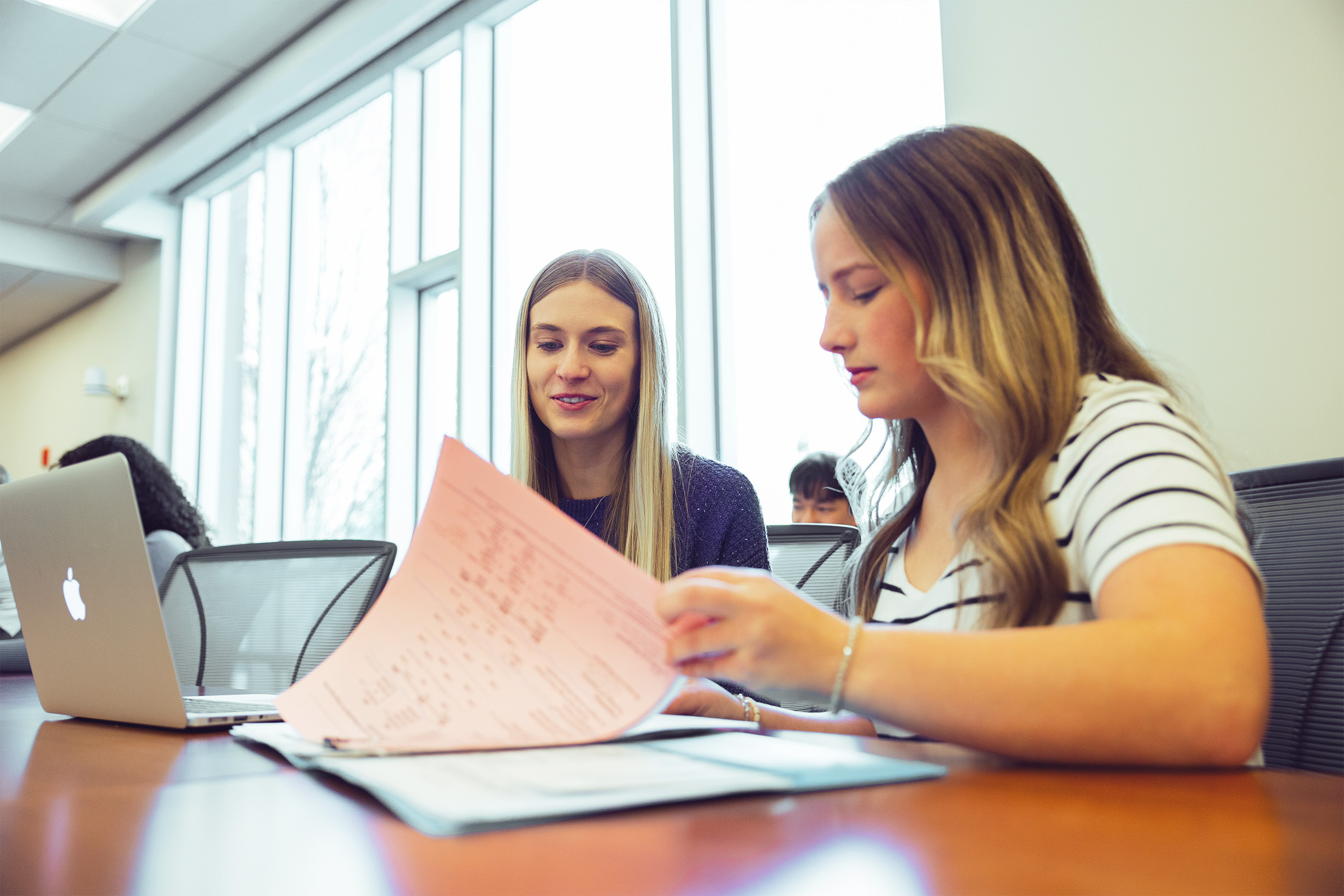 students working