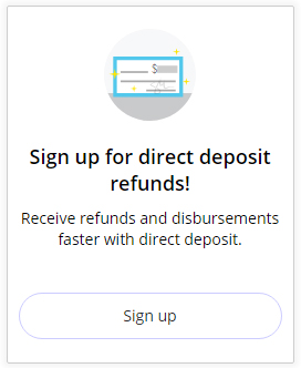 direct deposit signup button on cashnet/transact