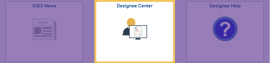 Designee Center button