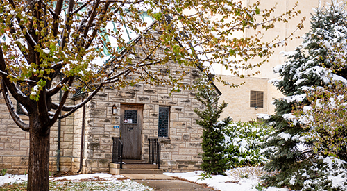 campus in winter