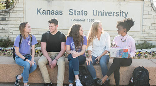 Students at Higinbotham gate