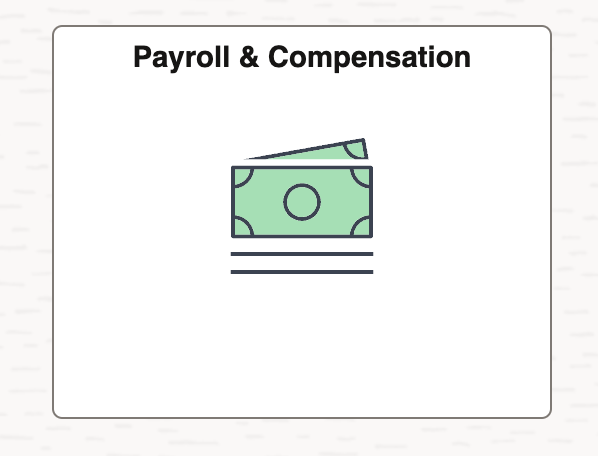 the payroll and compensation tile with a dollar icon on it