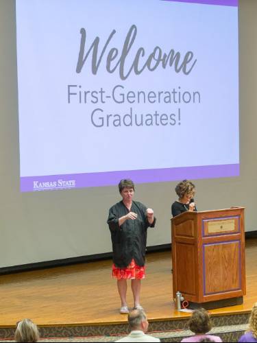 Rebeca welcoming to reception