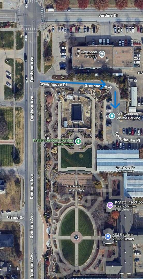 Gardens Parking with Directional Arrow