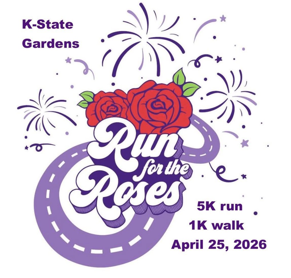 Run for the Roses banner with red roses and 5K run 1K walk and April 25 2026