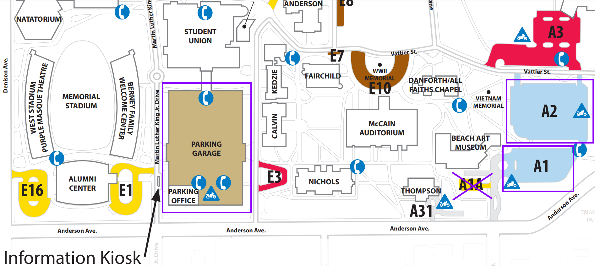 Campus Parking Map 2023-2024