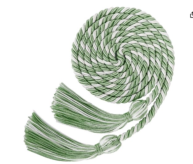 sage green and white twisted cord