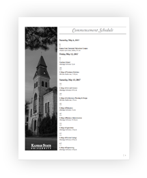 Commencement program cover