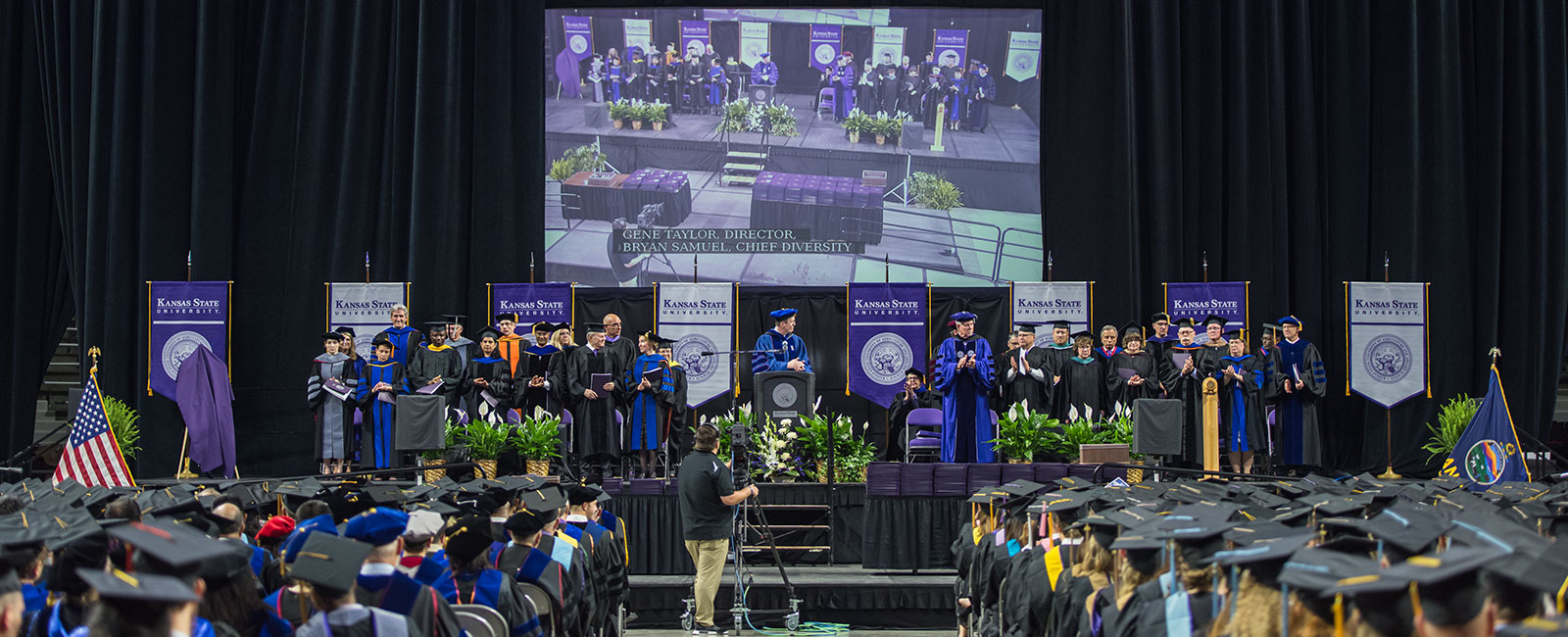 Commencement ceremony in Bramlage Coliseum 