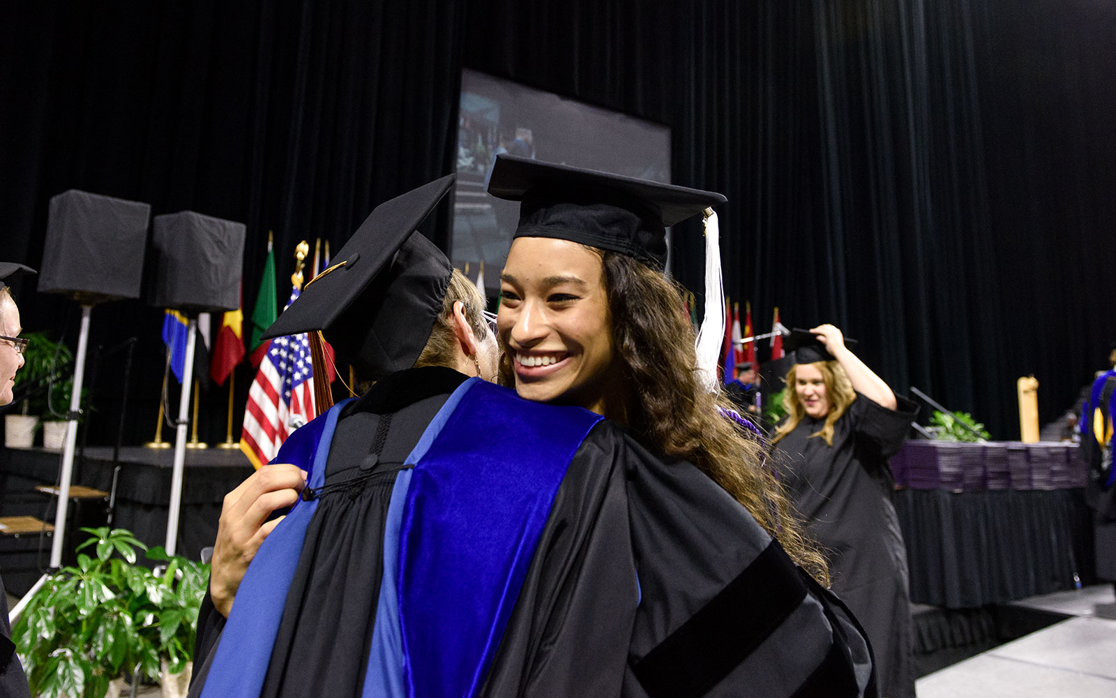 Graduate at ceremony