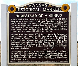 Historical Marker featuring George Washington Carver