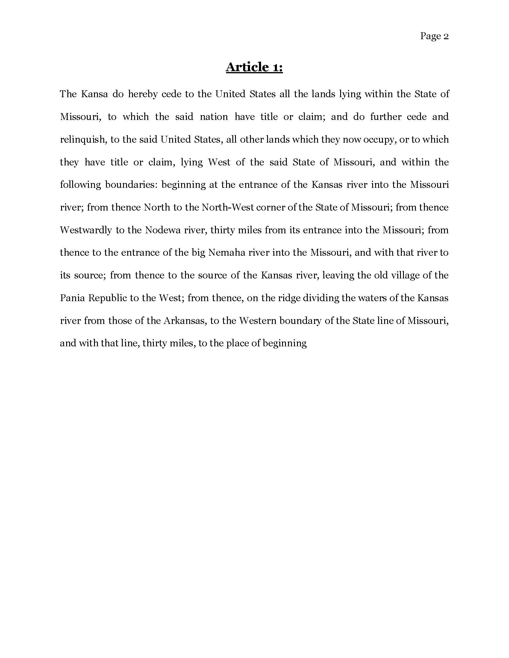 Transcribed Treaty of 1825, Page 2