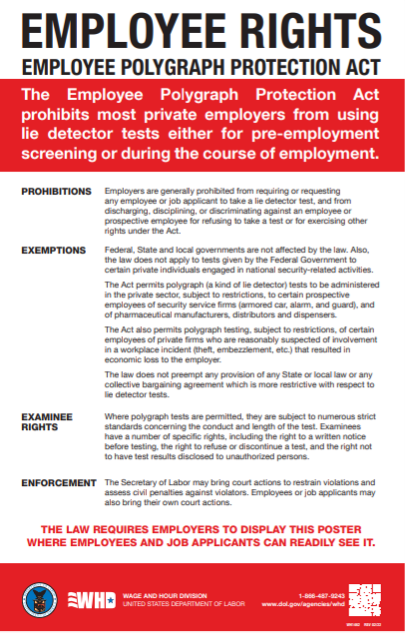 Polygraph protection act poster image (pdf below)
