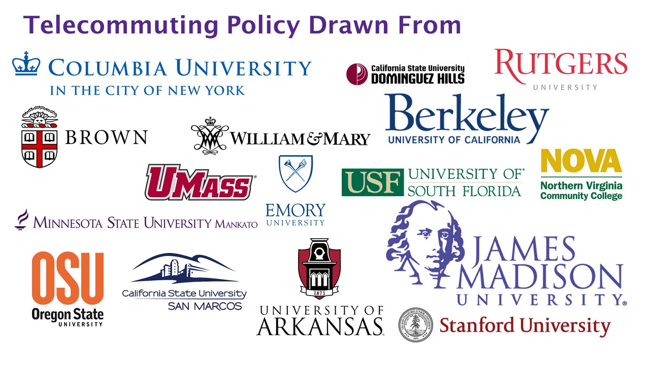benchmarks for the policy: including columbia university, rutgers, berkeley, brown, umass, oregon state, and stanford
