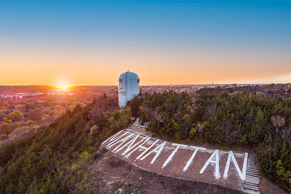 Manhattan Hill at sunset