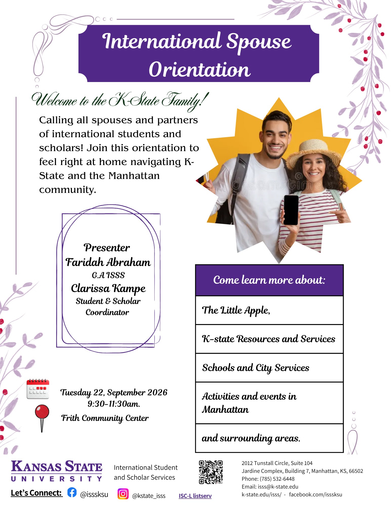 F26 International Spouse Orientation Flyer