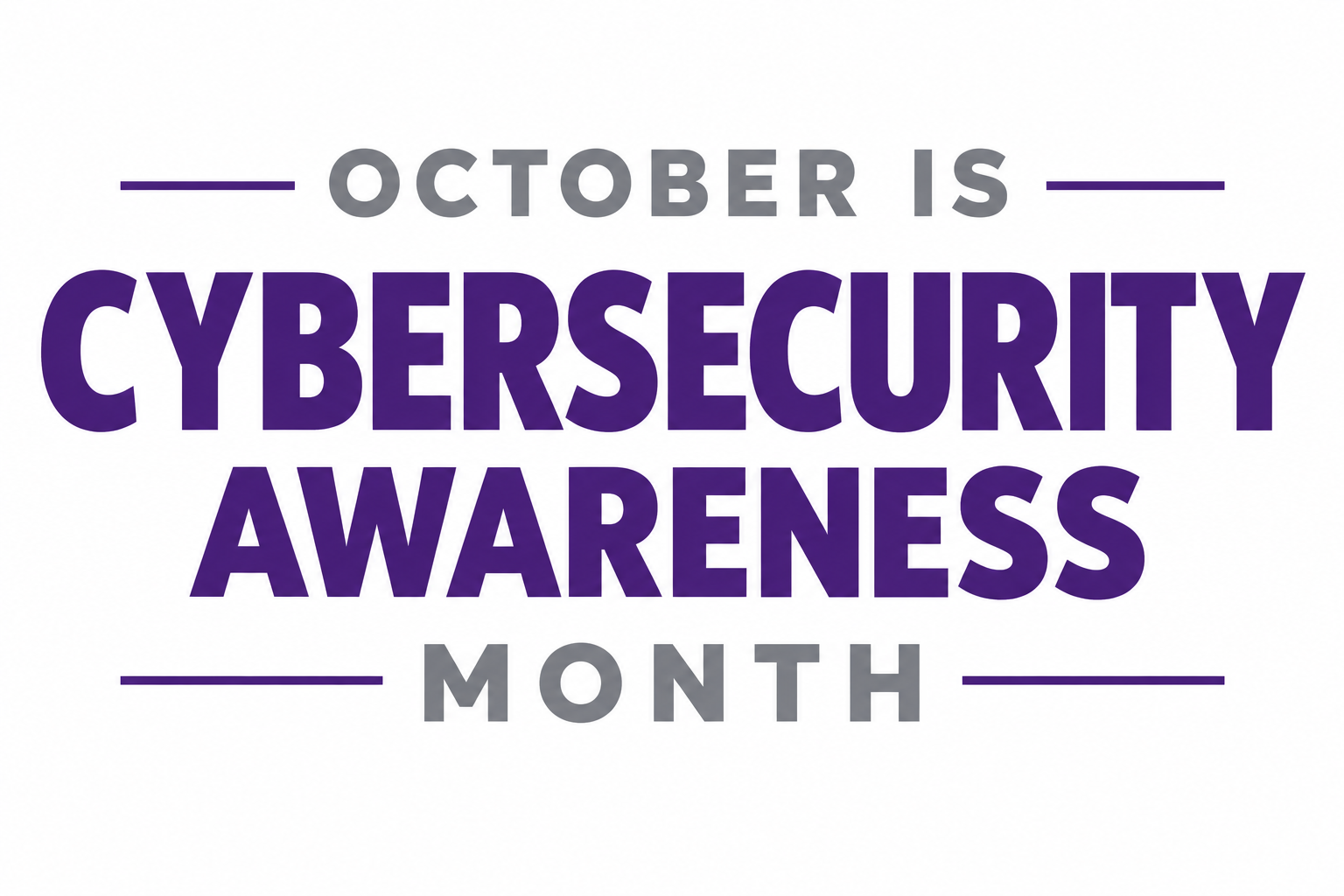 Cybersecurity awareness month logo.