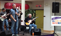 Red State Blues Band performs at the Student Union to support K-State United Way. 