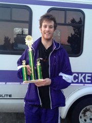 Captain Parker Conant with trophy