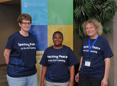 Kroc Summer Institute Participants from K-State: Dr. Lewis, Dr. Tushabe, Dr. Dickinson, from left to right 