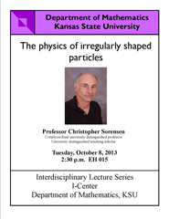 Flyer of Prf. Sorensen's lecture